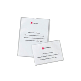 Rexel Card Holders Polypropylene A4 Clear 25 Pack 155864 F