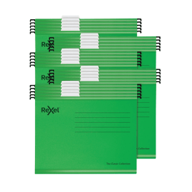 Rexel Classic Suspension Files Foolscap Green 25 Pack 534175 F