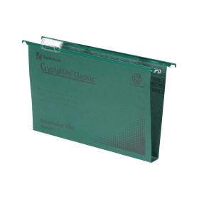 Rexel Crystalfile Classic Suspension File 50mm Foolscap Green 50 Pack 125238 F