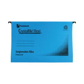 Rexel Crystalfile Flexi Standard Foolscap Blue 50 Pack 107015 F