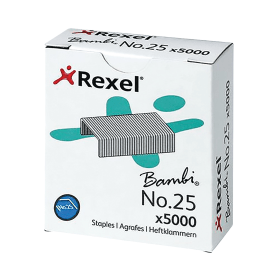 Rexel No 25 Staples 4mm 5000 Pack 113633 F