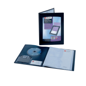 Rexel Nyrex Clearview Display Book 24 Pockets A5 Black 104219 F