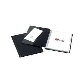 Rexel Nyrex Slimview Display Book 50 Pockets A4 Black 120044 F