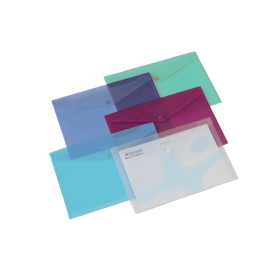 Rexel Popper Folder A4 Clear Assorted 6 Pack 134504 F