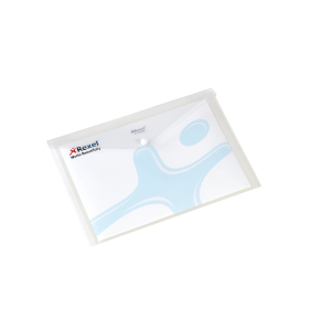 Rexel Popper Folder A4 Clear White 5 Pack 124524 F