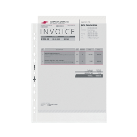 Rexel Superfine Top Opening Punched Pocket A4 Clear 100 Pack RSPA4 142511 F