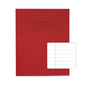 Rhino 200mm x 165mm Exercise Book 48 Page Red F12 100 Pack EX34266 400850 F