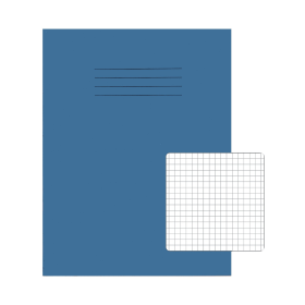Rhino 226mm x 178mm Exercise Book 80 Page 5mm Square Light Blue 100 Pack 393824 F
