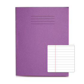 Rhino 226mm x 178mm Exercise Book 80 Page Purple F8M 10 Pack PVEX554 300 6 393821 F