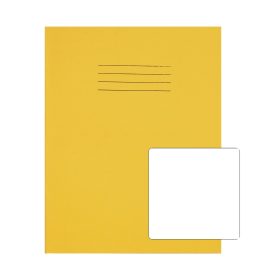 Rhino 226mm x 178mm Exercise Book Plain 80 Pages Yellow 100 Pack 400777 F