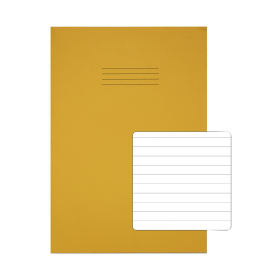 Rhino A4 Exercise Book 8mm 80 Pages Yellow 50 Pack 765017 F