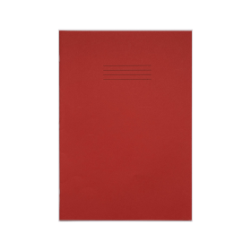 Rhino A4 Exercise Book Plain 48 Pages Red 50 Pack 594516 F