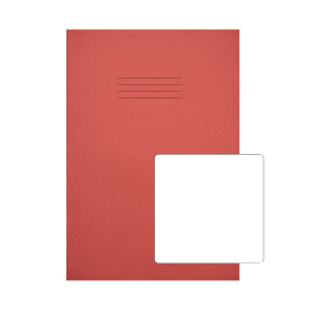 Rhino A4 Exercise Book Plain 80 Pages Red 50 Pack 593241 F