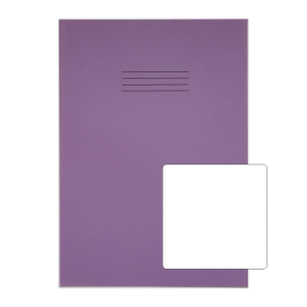 Rhino A4 Oversized Exercise Book 48 Page Purple B 50 Pack VDU048 124 2 594519 F