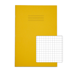 Rhino A4 Exercise Book 32 Page Yellow S7 10 Pack 432327 F