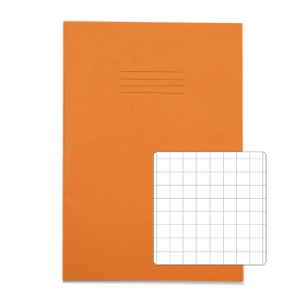 Rhino A4 Exercise Book 64 Pages 32 Leaf Orange 10mm Squared 50 Pack VEX677 266 0 594560 F