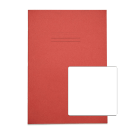Rhino A4 Exercise Book 64 Pages 32 Leaf Red Plain 50 Pack VEX677 855 8 400892 F