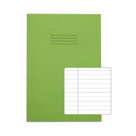 Rhino A4 Exercise Book 80 Page 8mm Ruled Light Green Contract 50 Pack 918356 F