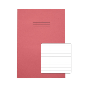 Rhino A4 Exercise Book 80 Page 8mm Ruled Pink Contract 50 Pack 918357 F