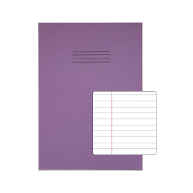 Rhino A4 Exercise Book 80 Page 8mm Ruled Purple Contract 50 Pack 918353 F