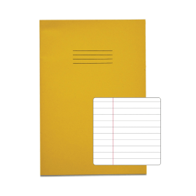 Rhino A4 Exercise Book 80 Page 8mm Ruled Yellow Contract 50 Pack 918351 F