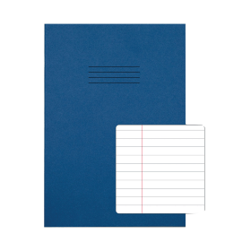 Rhino A4 Exercise Book 8mm Ruled 64 Pages Dark Blue 50 Pack 393790 F
