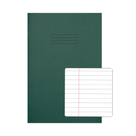 Rhino A4 Exercise Book 8mm Ruled 80 Pages Dark Green 50 Pack 393831 F