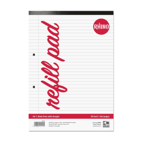Rhino A4 Refill Pad 80 Leaf F8M 48 Pack 434137 F