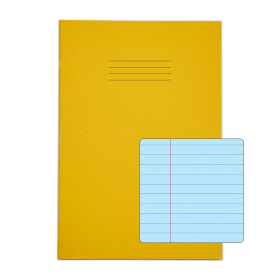Rhino A4 Special Exercise Book 48 Page Yellow with Tinted Blue Paper F8M 50 Pack EX68139B 0 457360 F