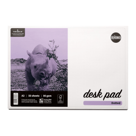 Rhino Desk Pad 50 Pages Dotted A3 White 10 Pack 657564 F