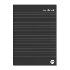 Rhino Everyday Notebook Casebound Ruled 192 Pages A4 Black 780411 F