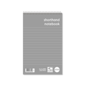 Rhino Everyday Shorthand Notebook Wirebound 70gsm Ruled 160 Pages 203mm x 127mm Grey 10 Pack 780407 F