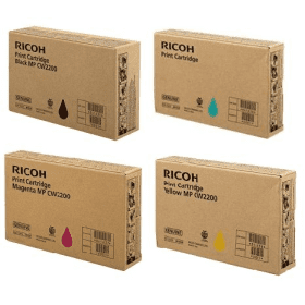 Ricoh 84163 Multipack Full Set of 4 Ink Cartridges Original