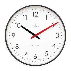 Riley Office Wall Clock Black 30cm ANG22573 F