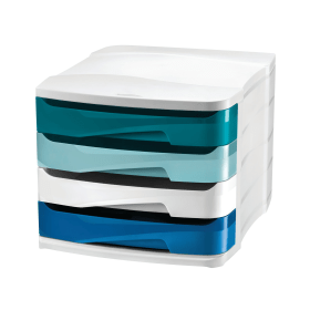 Riviera by CEP 4 Drawer Desktop Unit Multicoloured 612973 F