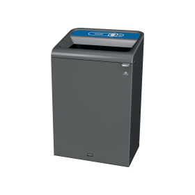 Rubbermaid Configure Container with Paper Recycling Label 125 Litres Blue Grey 915431 F