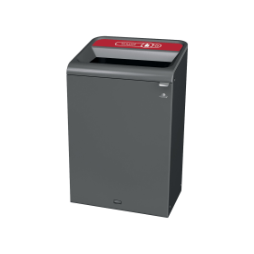 Rubbermaid Configure Container with Plastic Recycling Label 125 Litres Red Grey 915433 F