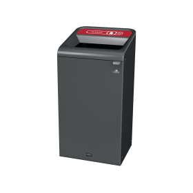 Rubbermaid Configure Container with Plastic Recycling Label 87 Litres Red 915434 F