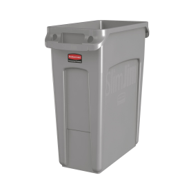 Rubbermaid Slim Jim Vented Container 60 Litres Grey 133230 F