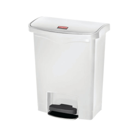 Rubbermaid Slim Jim White Pedal Bin 30L RU22399 F
