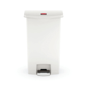 Rubbermaid SlimJim White Pedal Bin 50L RU22401 F