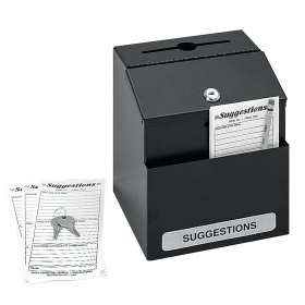 Safco Locking Suggestion Box Black 259017 F