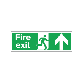 Safety Sign Fire Exit Up 150mm x 450mm Self Adhesive 145057 F