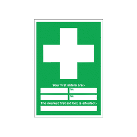 Safety Sign First Aid 600mm x 450mm PVC 161740 F