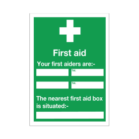 Safety Sign First Aid 600x450mm Self Adhesive E91A S 173163 F