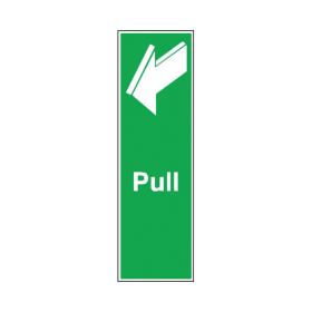 Safety Sign Pull 150mm x 50mm Self Adhesive 372996 F