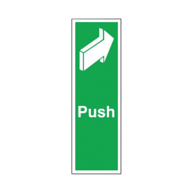 Safety Sign Push 150x50mm Self Adhesive 372995 F