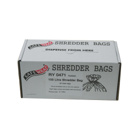 Safewrap Shredder Bag 100 Litre Clear 50 Pack 368608 F