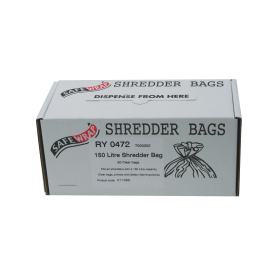 Safewrap Shredder Bag 150 Litre Clear 50 Pack 368609 F
