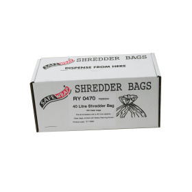 Safewrap Shredder Bag 40 Litre Clear 100 Pack 368612 F
